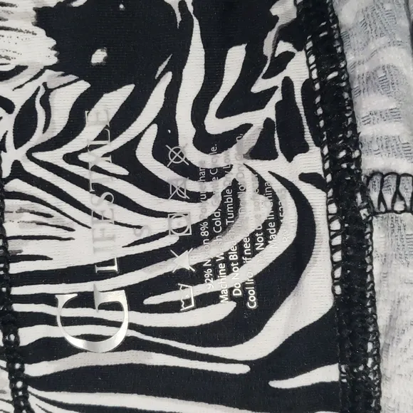 Gottex G Lifestyle Athletic Skort Golf Tennis Zebra Black White