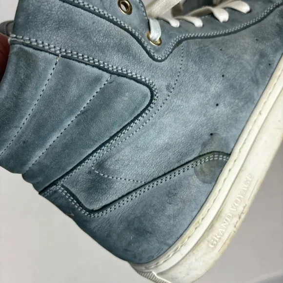 Grand Voyage/LA “Belmondo High”high-top sneakers in blue burnished Men’s 9.5