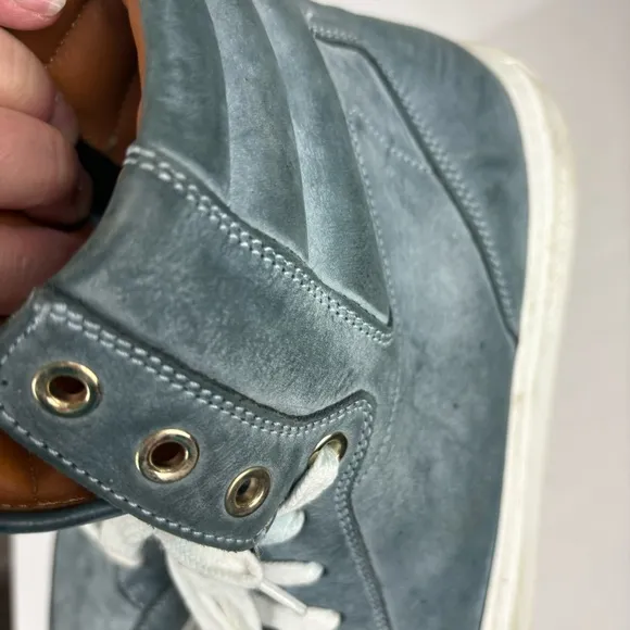 Grand Voyage/LA “Belmondo High”high-top sneakers in blue burnished Men’s 9.5