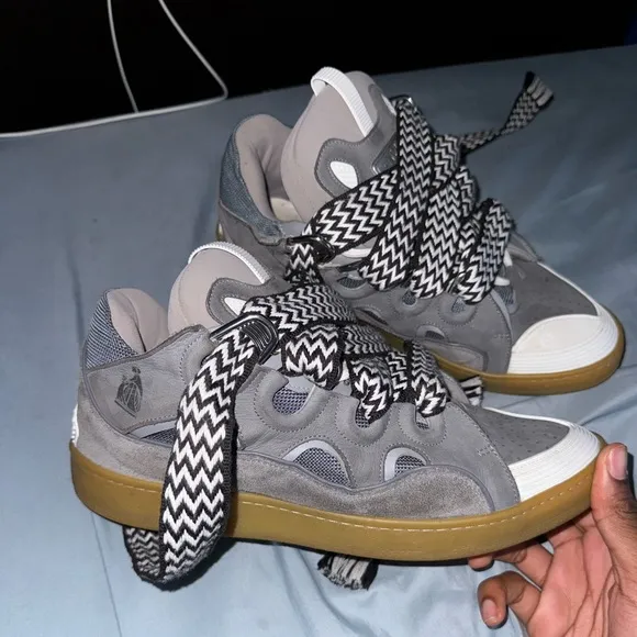 Grey Lanvin Curb Sneaker
