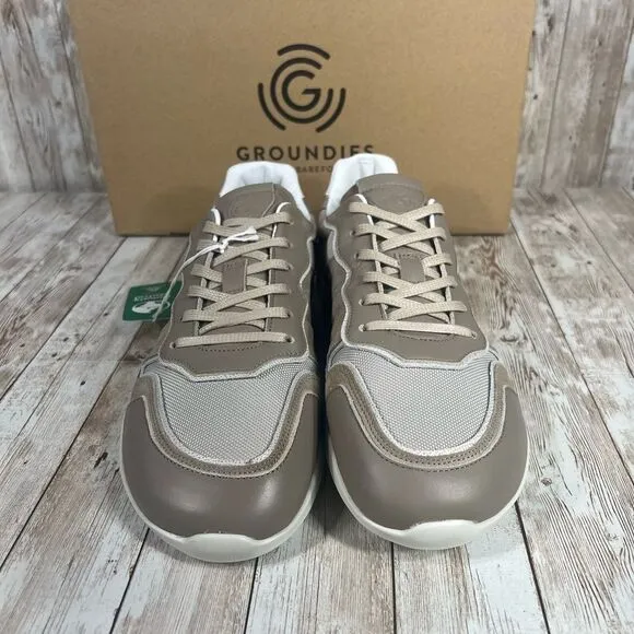 Groundies Brighton m mesh dark beige rare barefoot shoes Mens 10‎