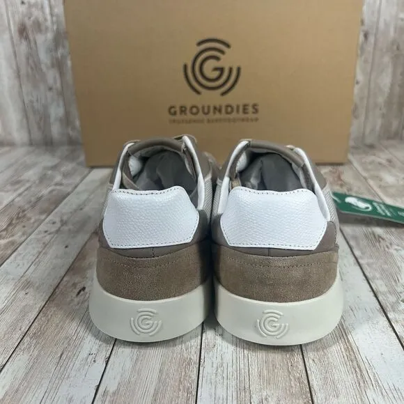 Groundies Brighton m mesh dark beige rare barefoot shoes Mens 10‎