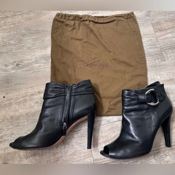 Gucci Bootie Heels with Peak Toe