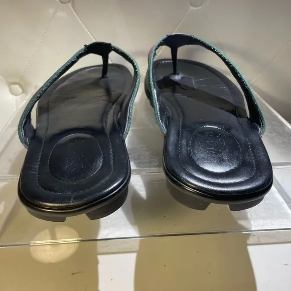 Gucci Shoes / GUCCI wed leather thong sandals sz 13 US made in italy