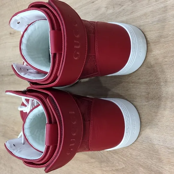 Gucci Signature GG High Top 'Red' High Top Sneaker