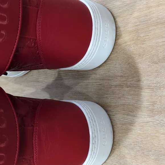 Gucci Signature GG High Top 'Red' High Top Sneaker