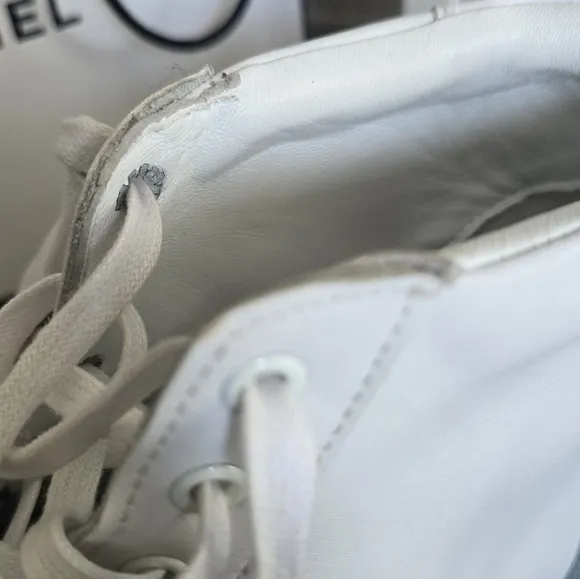 Gucci White and Gray High-Top Sneakers