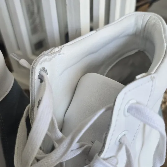 Gucci White and Gray High-Top Sneakers