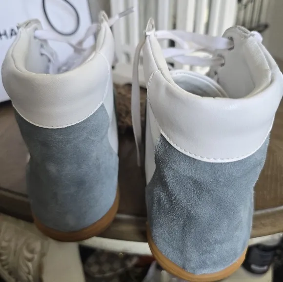 Gucci White and Gray High-Top Sneakers