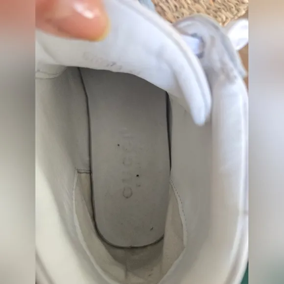 Gucci White and Gray High-Top Sneakers