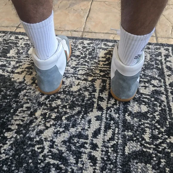 Gucci White and Gray High-Top Sneakers