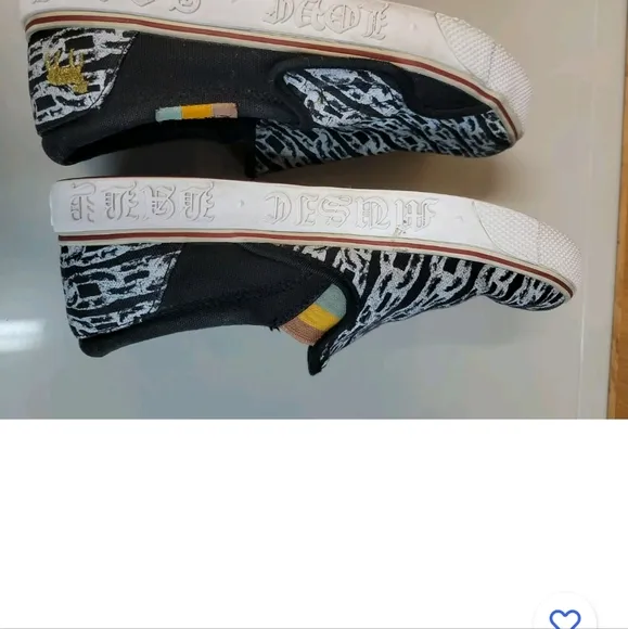 Gwen Stefani LAMB Chains link Slip On black &amp; White Casual Shoes Women's…