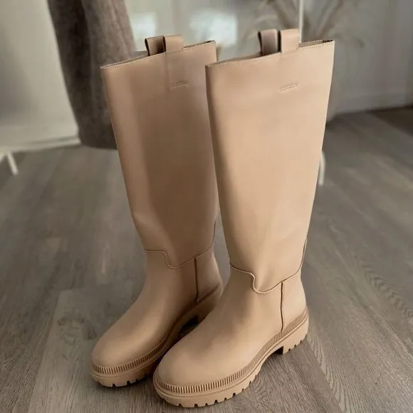 H&amp;M Tall Boots Bloggers Fav Beige New