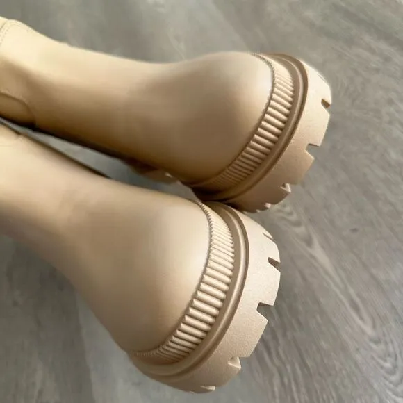 H&amp;M Tall Boots Bloggers Fav Beige New