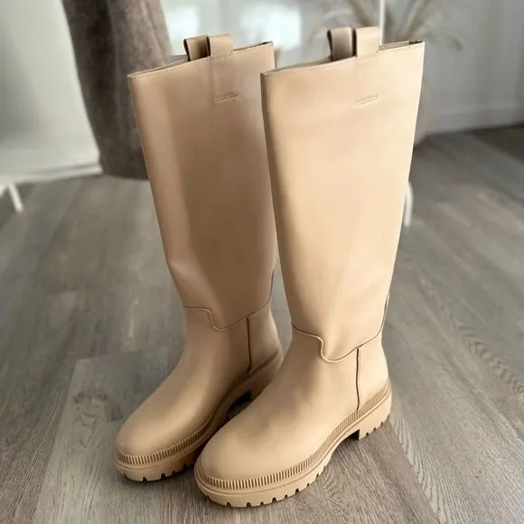 H&amp;M Tall Boots Bloggers Fav Beige New
