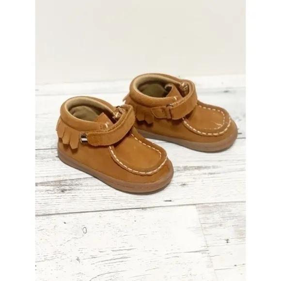 Hanna Andersson Haskell Leather Ankle Moccasin Boots