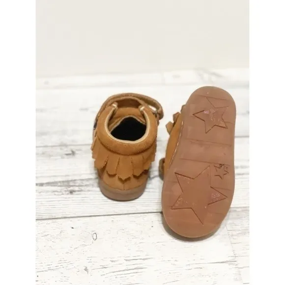 Hanna Andersson Haskell Leather Ankle Moccasin Boots