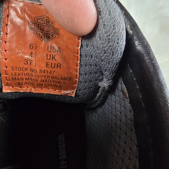 Harley Davidson Apex Leather Black Motorcycle Boots 6.5