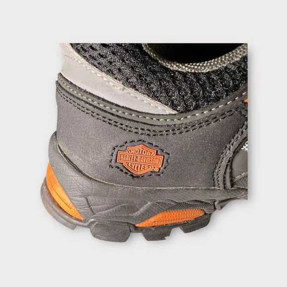 Harley-Davidson Chase Athletic Hiker Shoes Mens Size 9‎ Black/Orange Lace Up