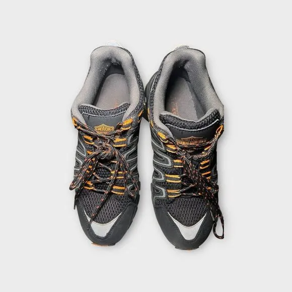 Harley-Davidson Chase Athletic Hiker Shoes Mens Size 9‎ Black/Orange Lace Up