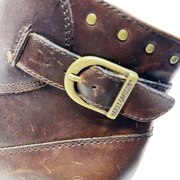 Harley Davidson Womens Abriana Boots 5.5 Genuine Leather D83549 New With Tags