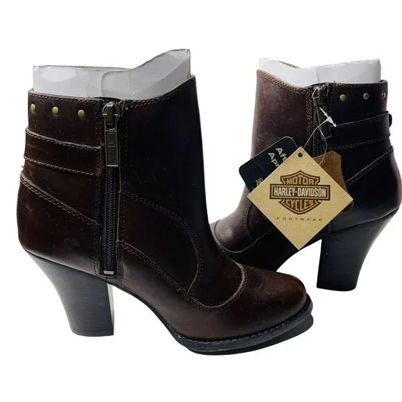 Harley Davidson Womens Abriana Boots 5.5 Genuine Leather D83549 New With Tags