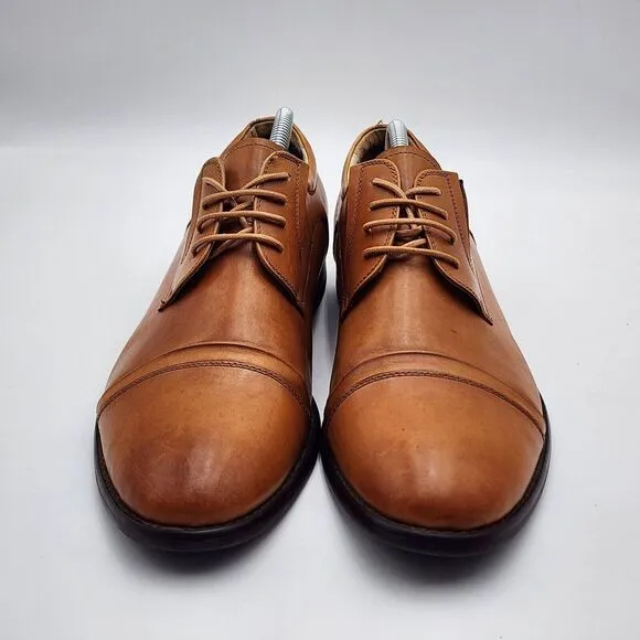 Hart Schaffner‎ Marx Men's Dress Shoes 10.5 M Brown Leather Captoe Business READ