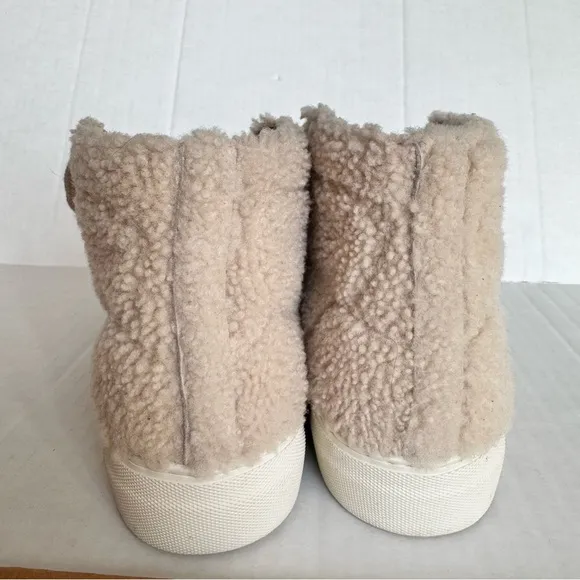 Helmut Lang Shearling High Top Sneakers