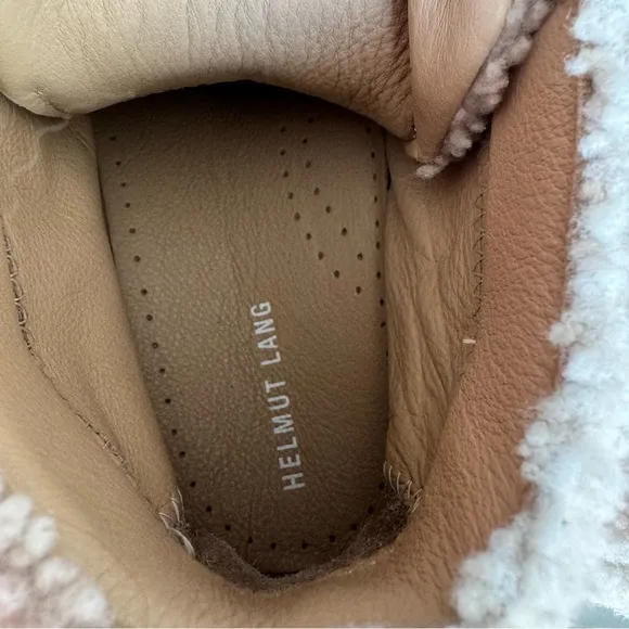 Helmut Lang Shearling High Top Sneakers