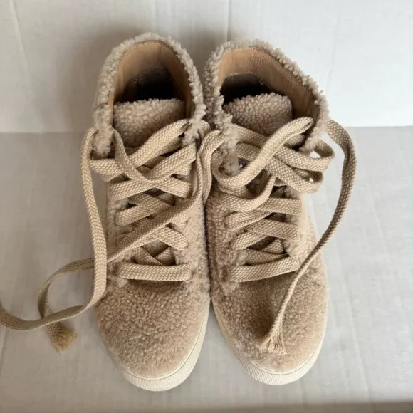 Helmut Lang Shearling High Top Sneakers
