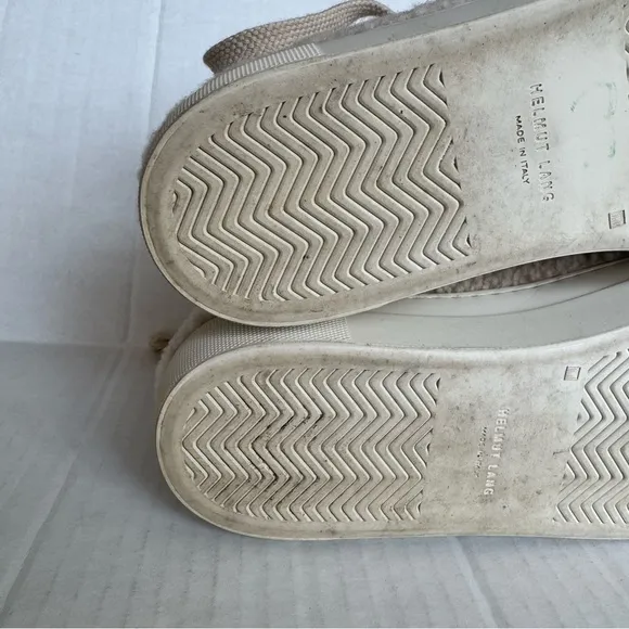 Helmut Lang Shearling High Top Sneakers