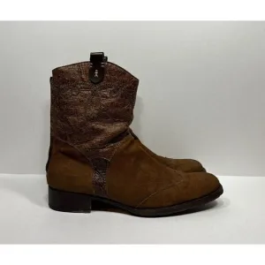 Henry Beguelin Brown Contrast Stitch Cap Toe Boots Men’s Size 9 / 42 Shoes