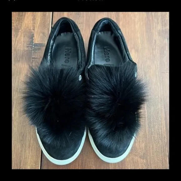 Here/now Platform Fur Sneakers Size 6.5