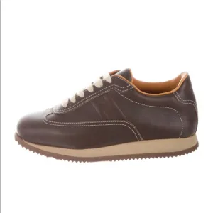 HERMÈS Quicker Sneakers Brown Women’s Size 9 EUC