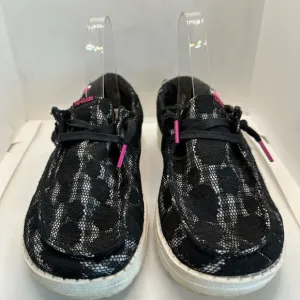 Hey Dude Black and White Sneakers with Slip-On Style