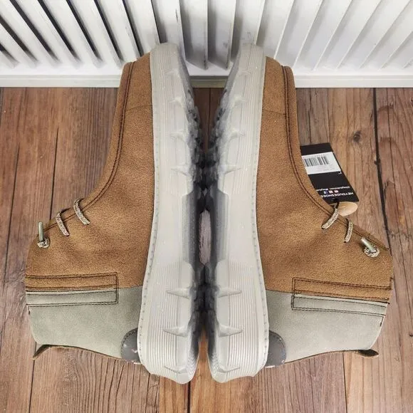 Hey Dude Boris Eco Tabacco Suede Ankle Boots Men Sz 8 Brown Chukka Hipster Shoes