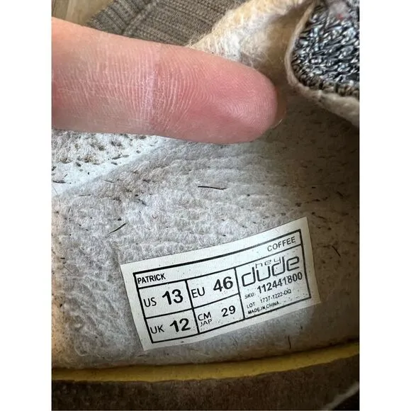 Hey Dude Men's 13 Patrick Sox Slip On Shoes Dusty Olive Green Grey Comfort