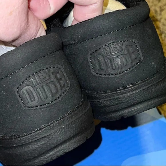 Hey Dude Shoes Youth 3 Junior Wally Funk Mono Slip on Shoe Black 40045-0XS NEW