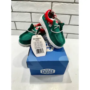 Hey Dude Wally Holiday Elf Christmas Slip On Shoes Children Size 8 NEW
