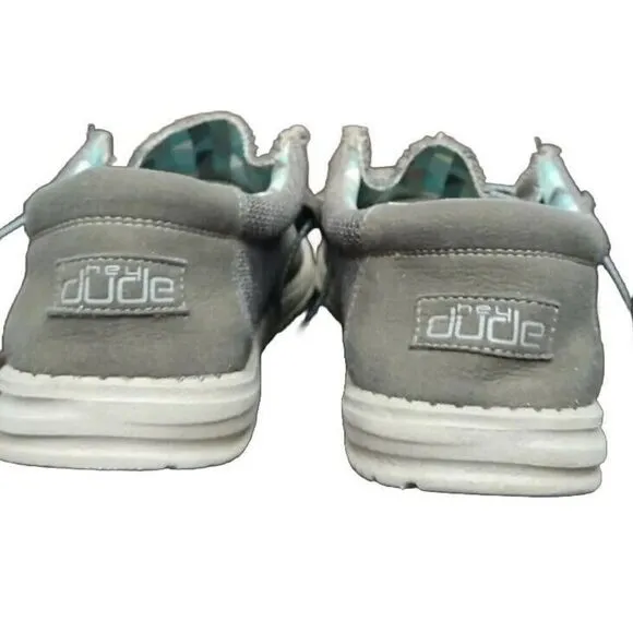 Hey Dude Wally Sox Charcoal Gray Slip on Loafers Shoes Men's Size 12