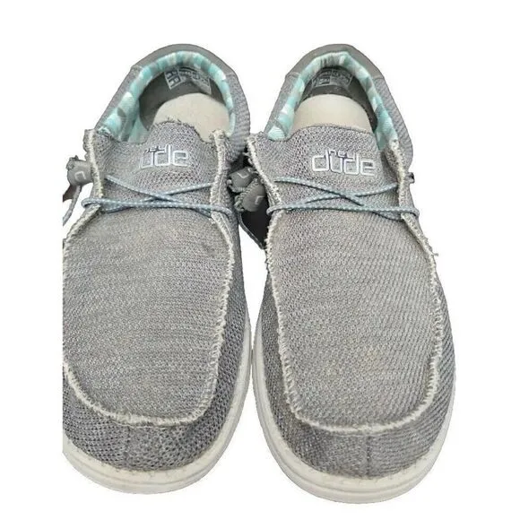 Hey Dude Wally Sox Charcoal Gray Slip on Loafers Shoes Men's Size 12