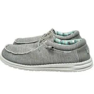 Hey Dude Wally Sox Charcoal Gray Slip on Loafers Shoes Men's Size 12