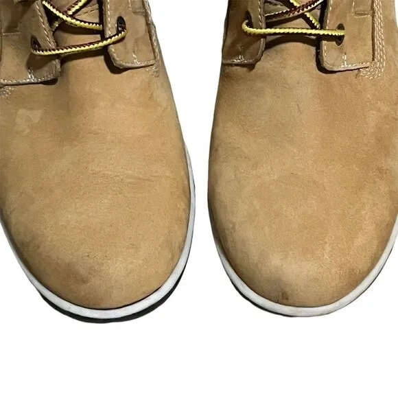 High Heeled Timberland Wheat Colored Boots size 9M