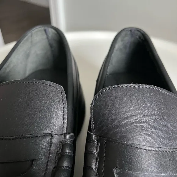 Hitchcock Black Leather Men’s Shoes Slip On Wide 3E Size 10