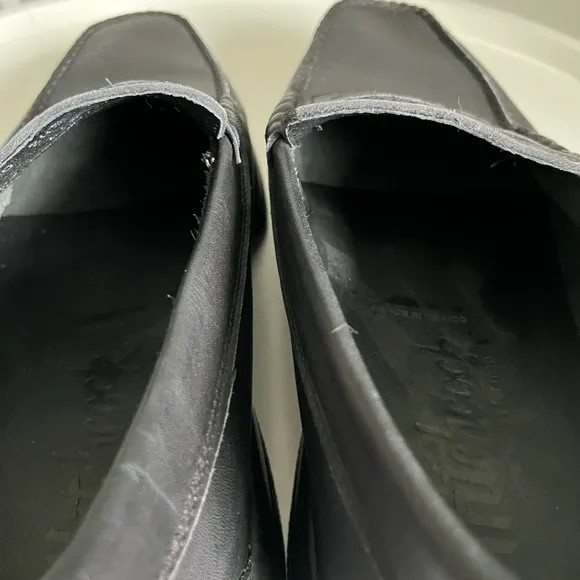 Hitchcock Black Leather Men’s Shoes Slip On Wide 3E Size 10