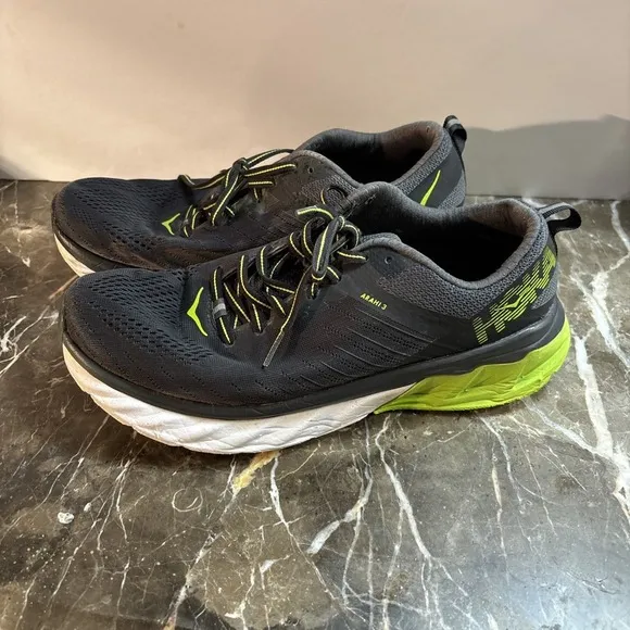 HOKA Arahi 3 1104099 mesh running nurse comfort sneakers shoes 9 Green Grey
