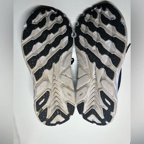 Hoka Black Athletic Shoes with Mesh Design