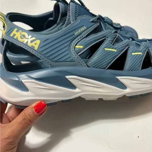 Hoka Hopara All Terrain Blue Outdoor Shoes with Ventilated Design,Cushioned Sole