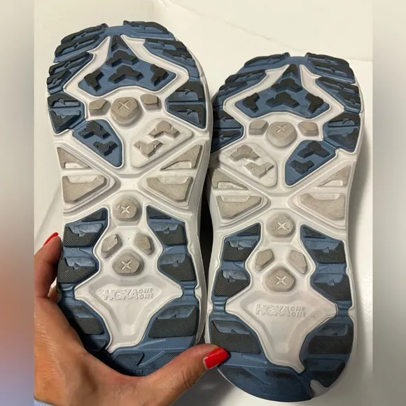 Hoka Hopara All Terrain Blue Outdoor Shoes with Ventilated Design,Cushioned Sole