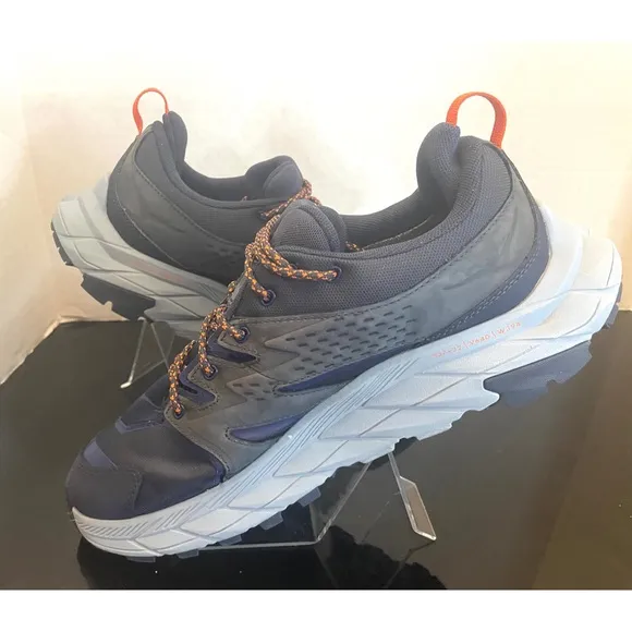 Hoka One Anacapa Low GTX Blue Hiking Trail Shoe Men's Size 10.5 M Athletic Trail